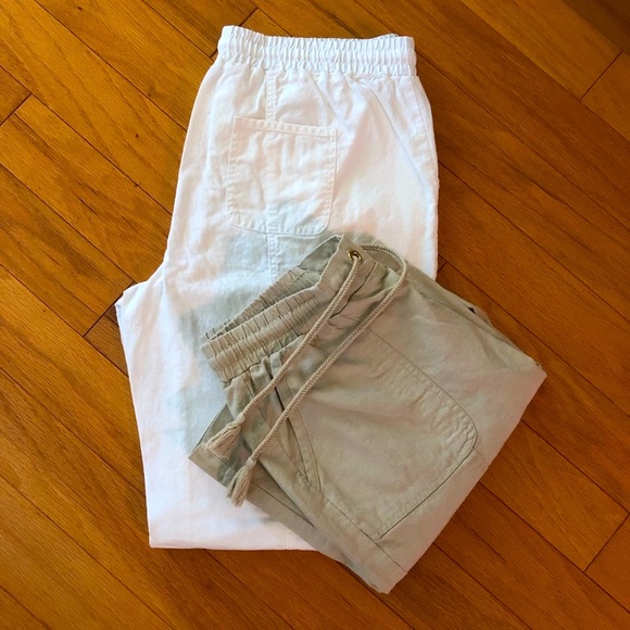 Set of 2 Linen Blend Pants - Picture 1 of 3